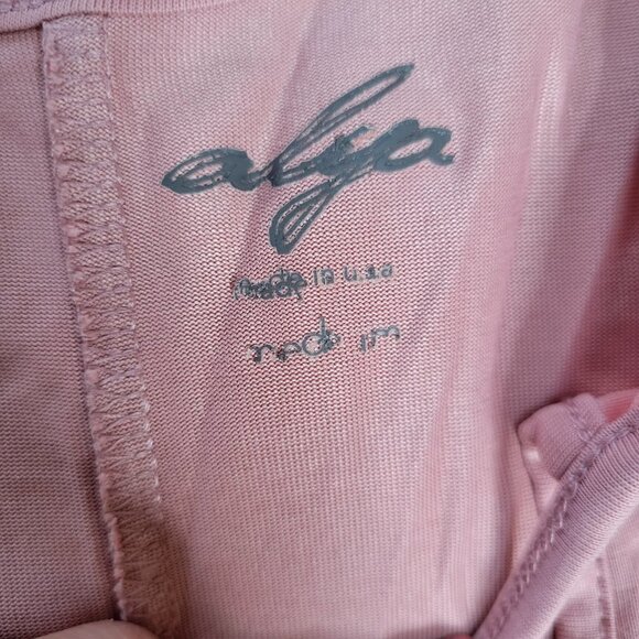 Alya Francesca's Pink Size Medium Floral Embroidered Floral Peplum Crop Tan - Picture 4 of 9